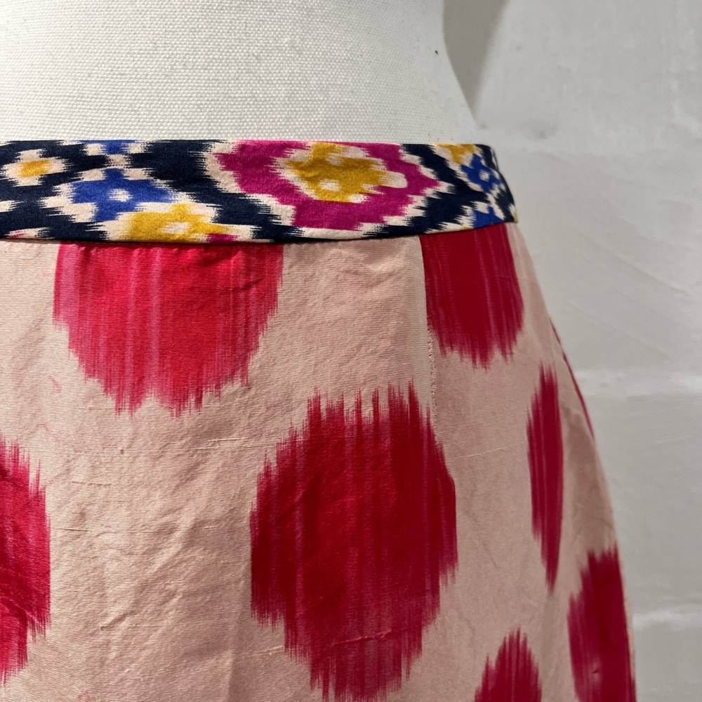 MAUVE WATERCOLOR PENCIL SILK SKIRT - Picture 9 of 16